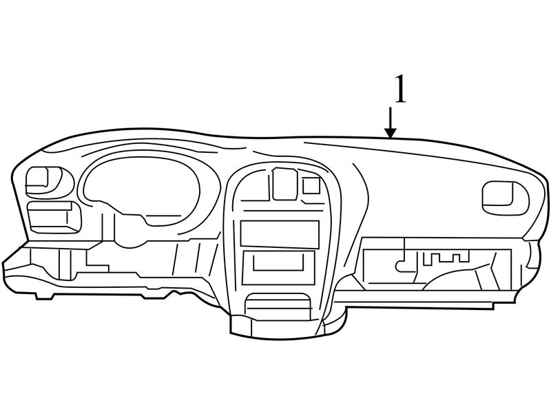 1AV951D5AA 2001-2007 Chrysler Town & Country Dashboard Panel Assembly Used OEM