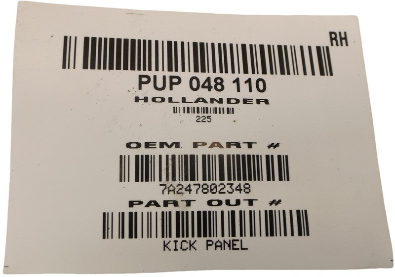 7A247802348 2006-2010 Mercury Mountaineer Passenger RH Kick Trim Used OEM 7A247802348
