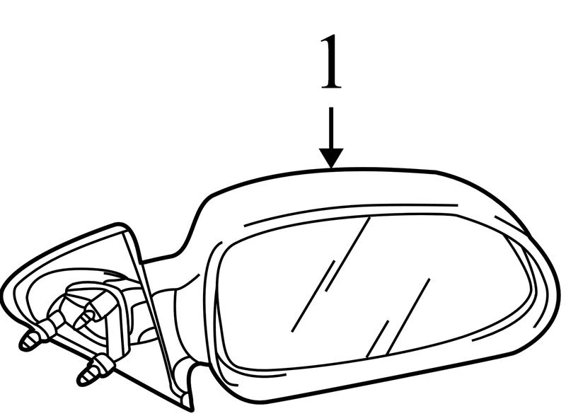 55154847AD 1997-2000 Dodge Dakota Driver FL Door Mirror Used OEM 55154845
