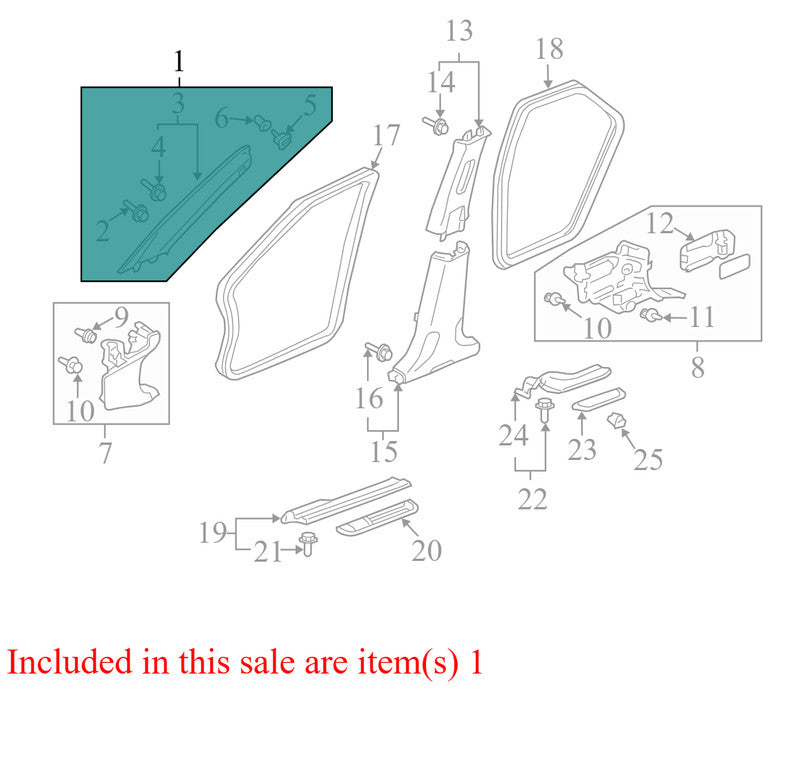 84151SDCA21ZB 2003-2007 Honda Accord FR A-Pillar Interior Trim Panel Used 84151SDCA21ZB OEM
