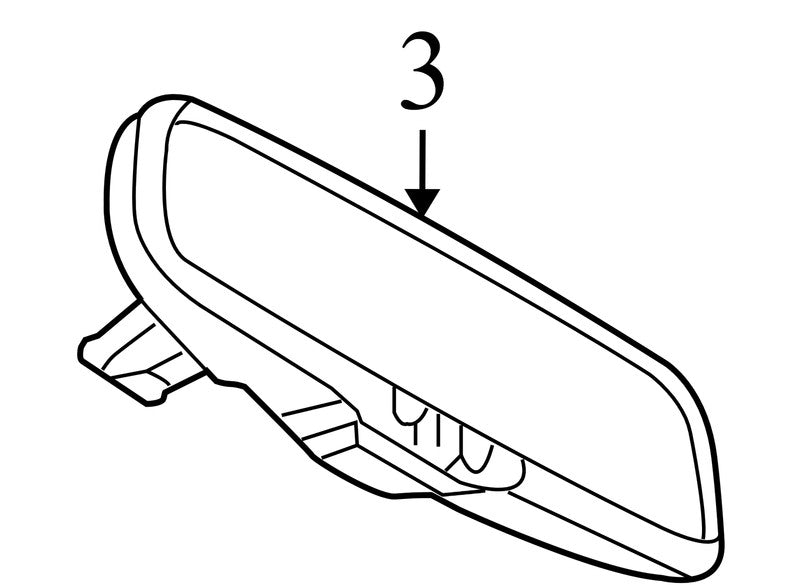 4696545AB 2008-2010 Chrysler Town & Country Interior Rear View Mirror Used OEM