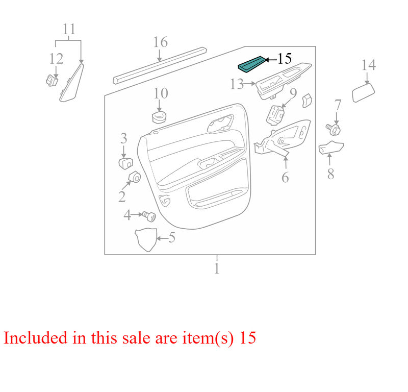 89046294 2006-2011 Chevrolet Impala Interior Door Pull Handle Cap Used OEM 10352912
