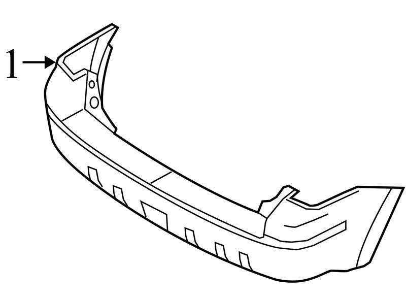 8L8Z17K835APTM 2008-2012 Ford Escape Rear Bumper Cover Used OEM 8L8Z17K835APTM