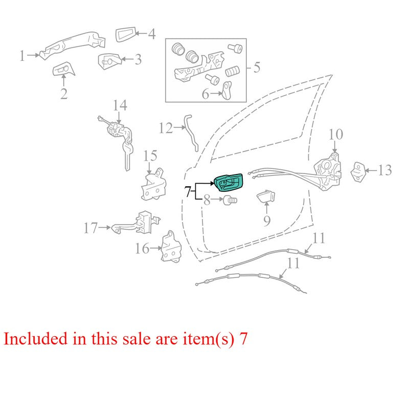 6920608010B1 2011-2014 Toyota Sienna Driver FL Interior Door Handle Used OEM 6920608010B1