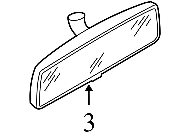 3C0857511JSMA 2006-08 Volkswagen Rabbit Front Interior Rear View Mirror Used 3C0857511JSMA OEM