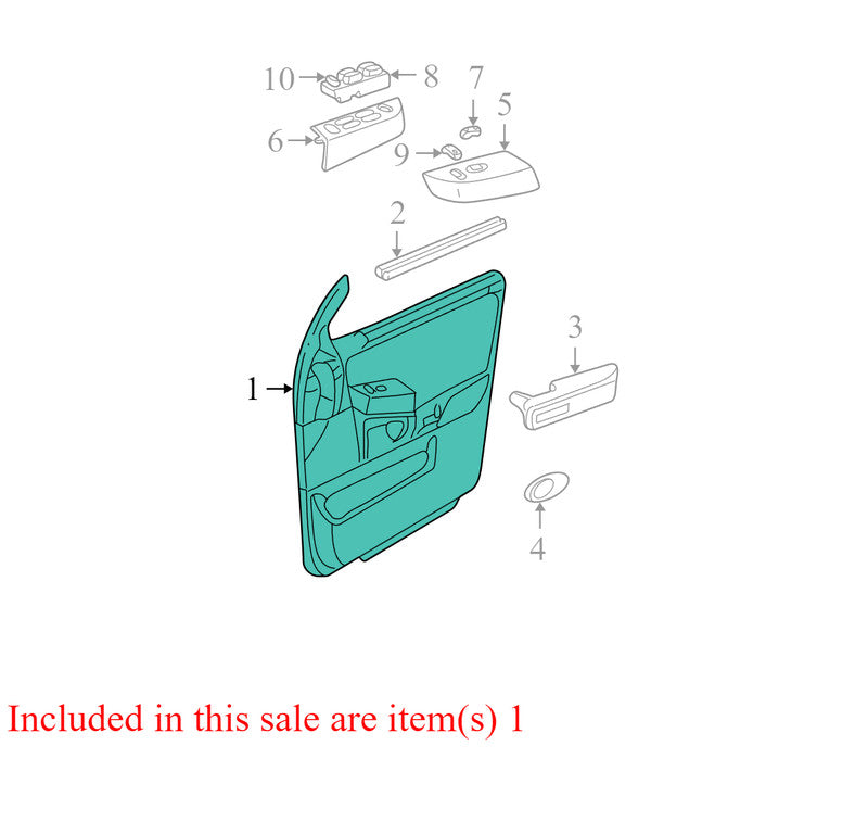 2L1Z7823942DAA 2003-2006 Ford Expedition Driver FL Interior Door Panel Used OEM 5L147823943