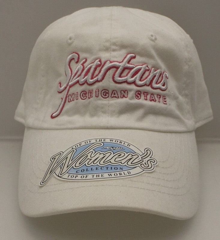 Michigan State Spartans Womens Pink Hat Top of the World One-Size White