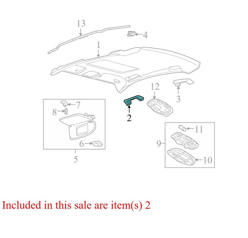 6E5Z5431407AAB 2007-2009 Ford Fusion Passenger FR Interior Grab Bar Used 6E5Z5431407AAB OEM
