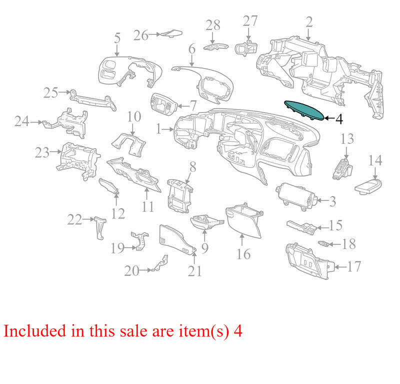 F65Z15046A34AAD 1999-2003 Ford F-150 Dashboard Trim Panel Used OEM F65B15044F46AFW