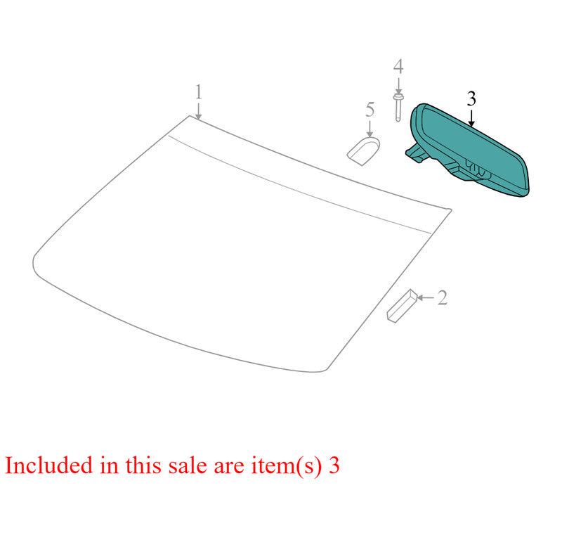 4696545AB 2008-2010 Chrysler Town & Country Interior Rear View Mirror Used OEM