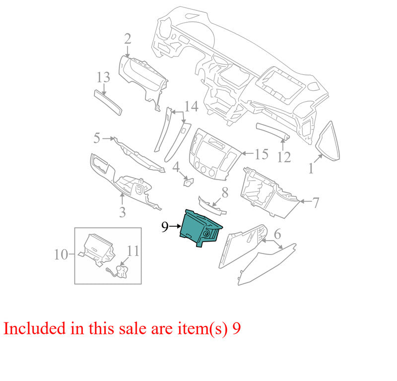 847420A0004N 2009-2010 Hyundai Sonata Instrument Panel Ashtray Used 847420A0004N OEM