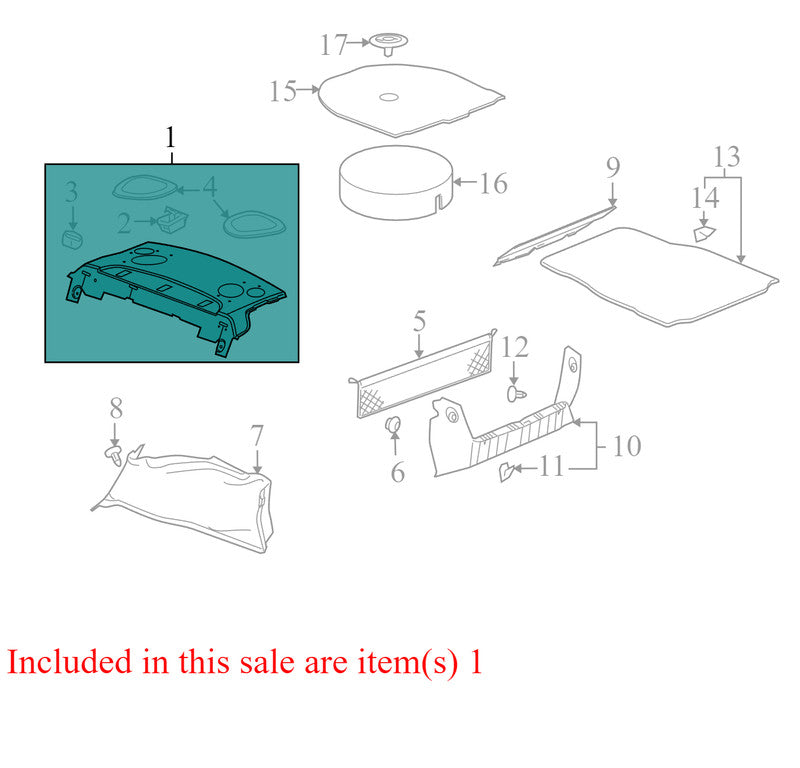 22992989 2006-2011 Chevrolet Impala Package Tray Trim Used OEM 22992989