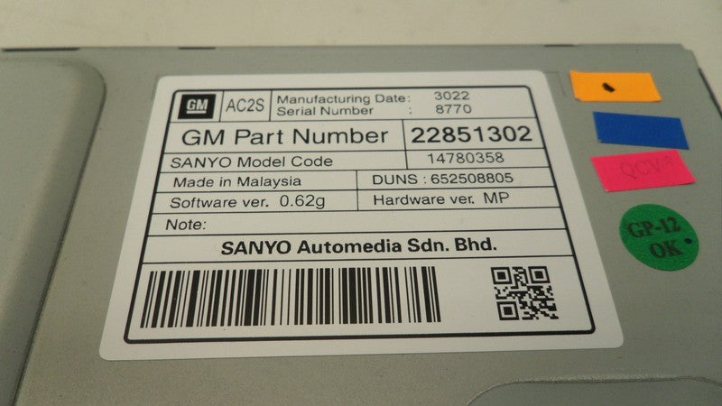 22851302 2013-2017 Buick Verano GPS Navigation System Used 22851302 OEM