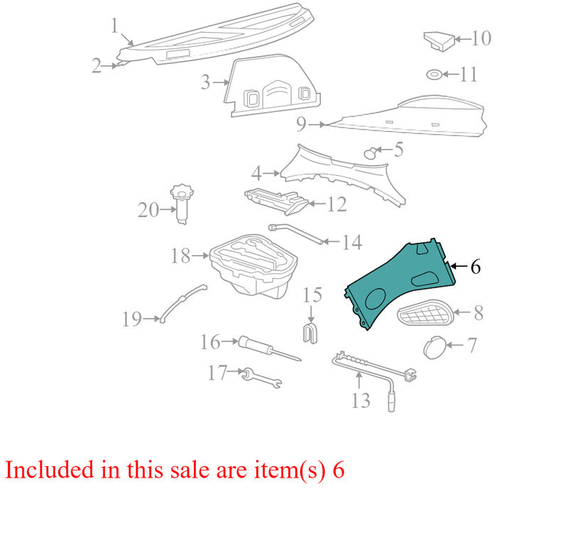 1C0867762E 1998-2001 Volkswagen Beetle FR Body C-Pillar Trim Panel Used 1C0867762E OEM