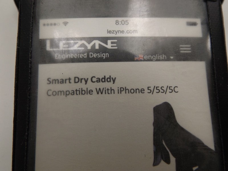 Lezyne Waterproof Bicycle Handlebar Mount Phone Case iPhone 5 / 5S / 5C - New -