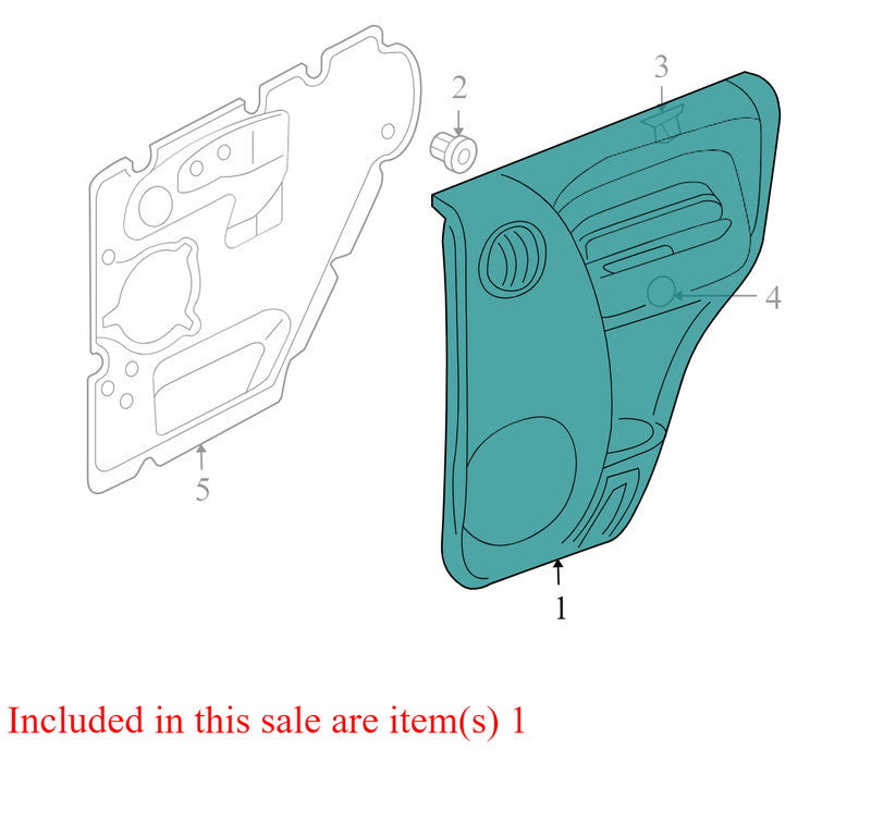 5GF211D5AW 2002-2007 Jeep Liberty Driver RL Door Interior Trim Panel Used 5GF18BD5AW OEM