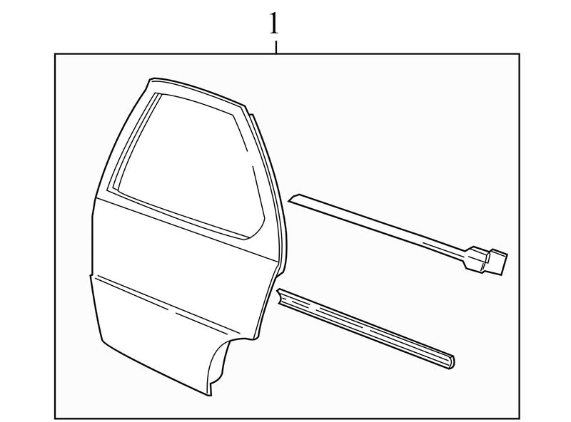88955389 1995-2005 Chevrolet Cavalier Driver Rear RL Door Seal Used OEM 88955389