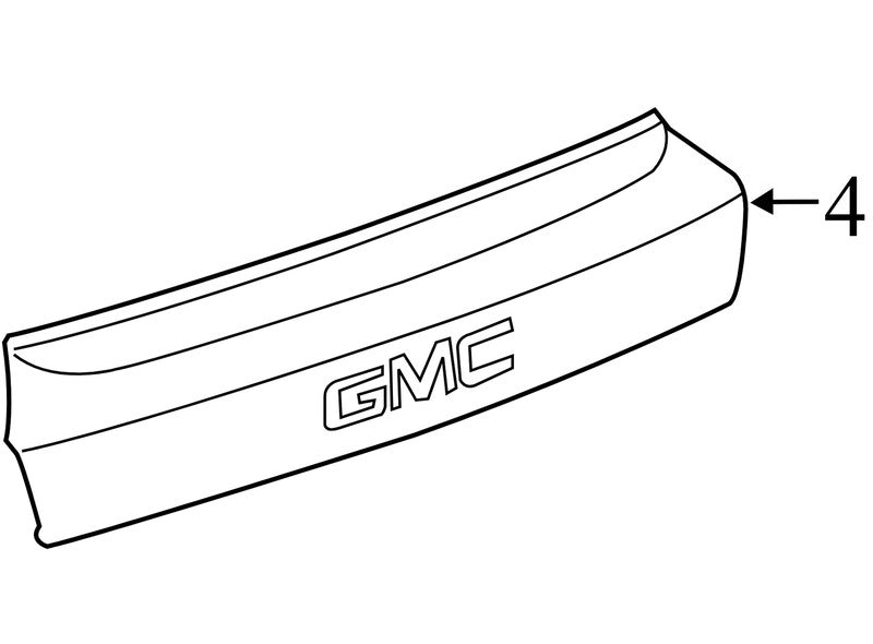 23333996 2010-2017 GMC Terrain Liftgate Finish Panel W/ Camera, Wiring Used 23333996 OEM