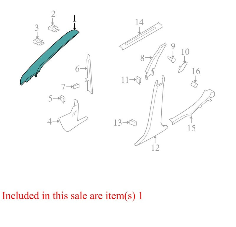 9S4Z5403599AB 2008-2011 Ford Focus Left A-Pillar Trim Panel Used 9S4Z5403599AB OEM