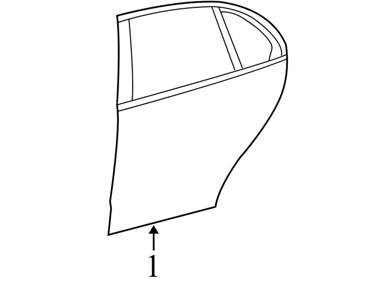 1K5833301Q 2005-2010 Volkswagen Jetta TDI Driver Rear RL Door Assembly Used OEM 1K5833301Q