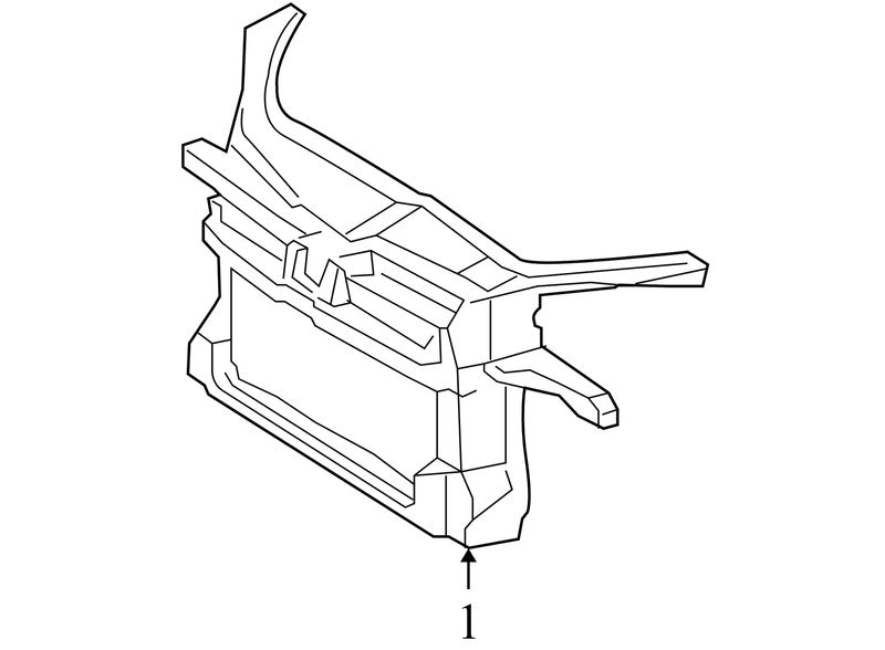 1K0805588Q 2005-2010 Volkswagen Jetta TDI Radiator Support Header Panel Used OEM 1K0805588Q