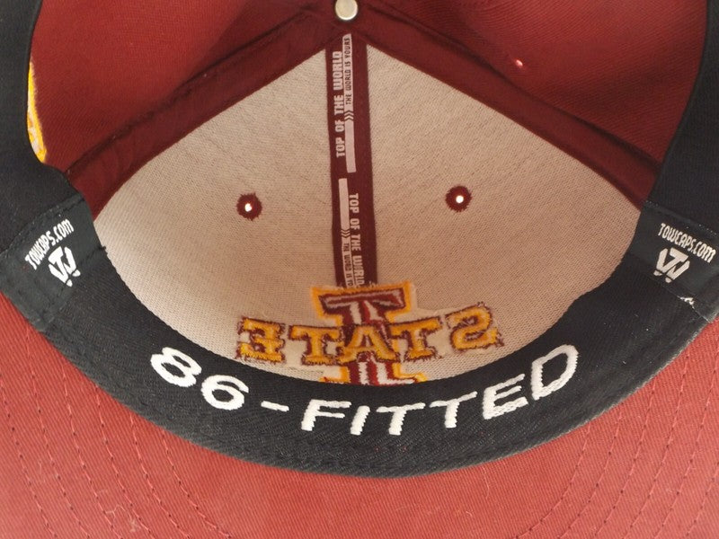 New Era 86 Fitted Iowa State Cyclones Hat Embroidered Red Cap (6 7/8 - 7 1/4)