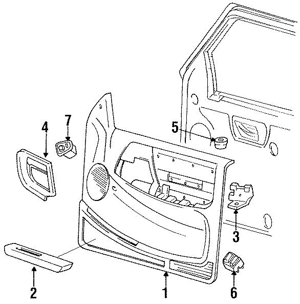 ZZM26842005 1995-1996 Mazda B3000 Driver FL Door Interior Trim Panel Used ZZM26842005 OEM