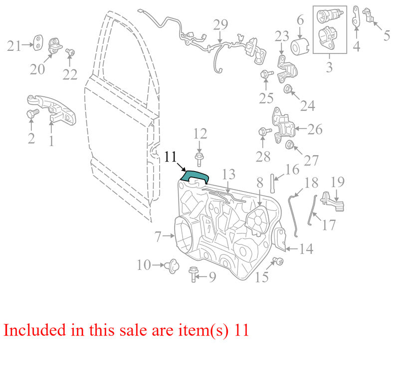68043747AA 2009-2010 Dodge Journey Driver FL Interior Door Handle Used OEM 96210010