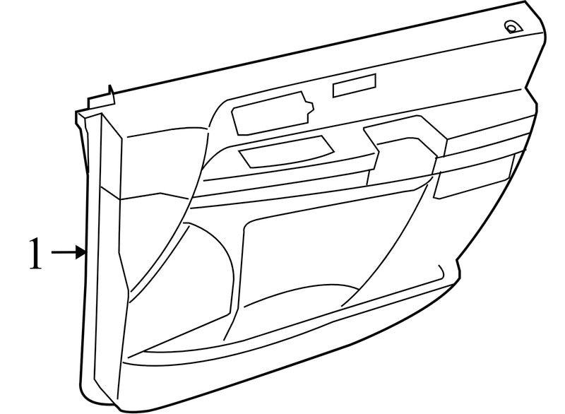 1FW921DSAE 2008-2010 Dodge Grand Caravan Passenger FR Interior Door Panel Used 1JD681DSAA