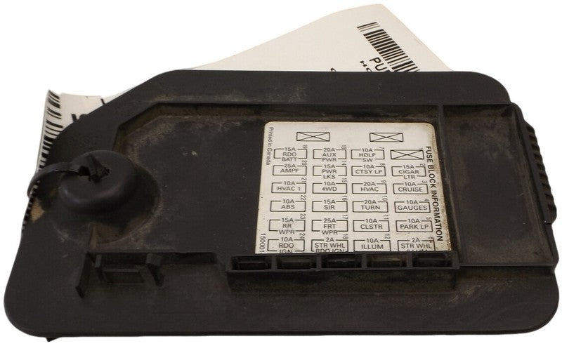 15184700 1998-2005 GMC Sonoma Driver FL Fuse Panel Cover Used OEM 15020381