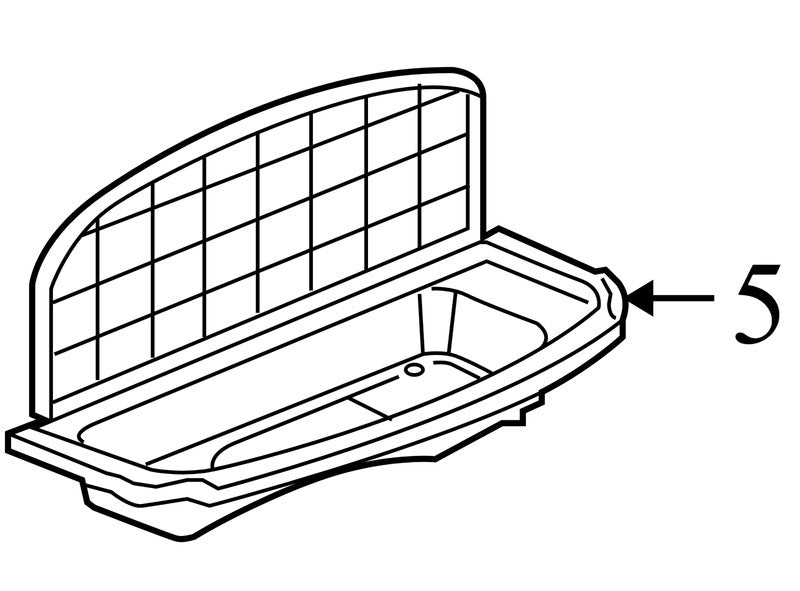 TW691L8AE 2004-2008 Chrysler Pacifica Rear Trunk Floor Storage Box Used OEM 0TW69TRMAE