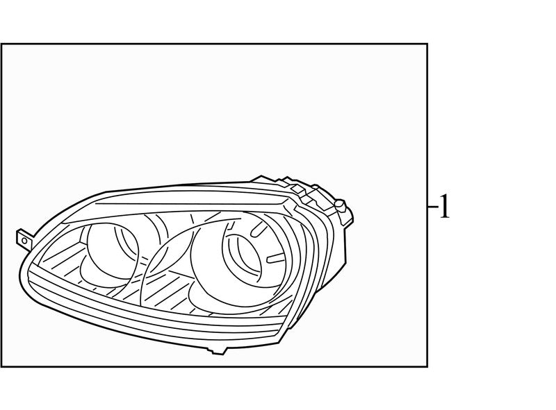 1K6941039B 2005-2010 Volkswagen Jetta TDI Passenger FR Headlight Used OEM 1K6941039B