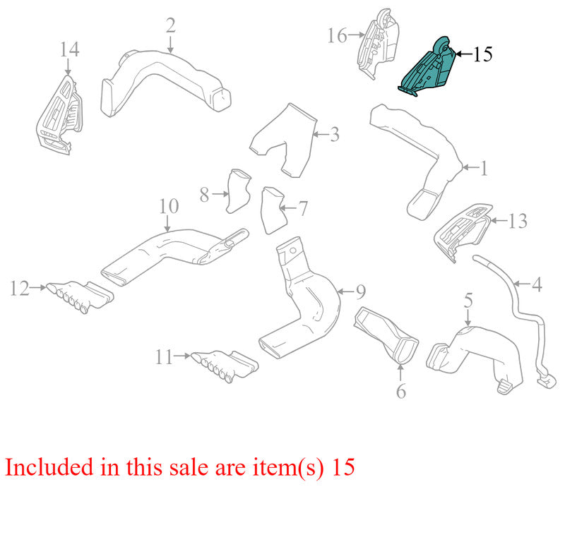 BM51A014L20AC 2012-2014 Ford Focus Passenger FR Dashboard Air Vent Used BM51A014L20AC OEM