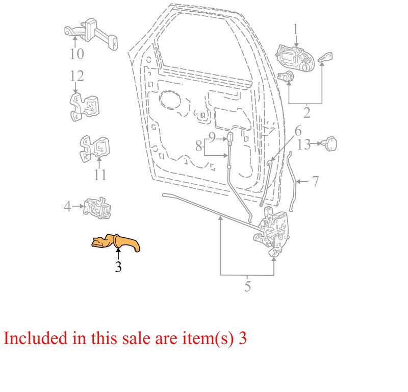 F75Z7822601AAA 1997-2002 Ford Expedition / F-150 Left Interior Door Handle F75Z7822601AAA