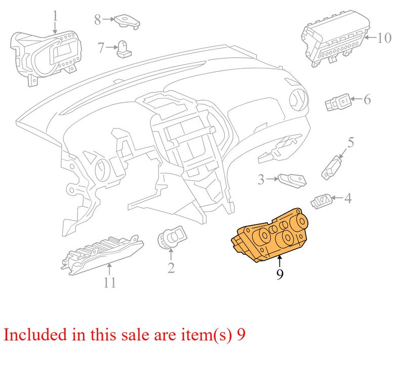 95332701 2012-2017 Chevrolet Sonic Temperature Control Panel 95104394 W/O Heated Seats