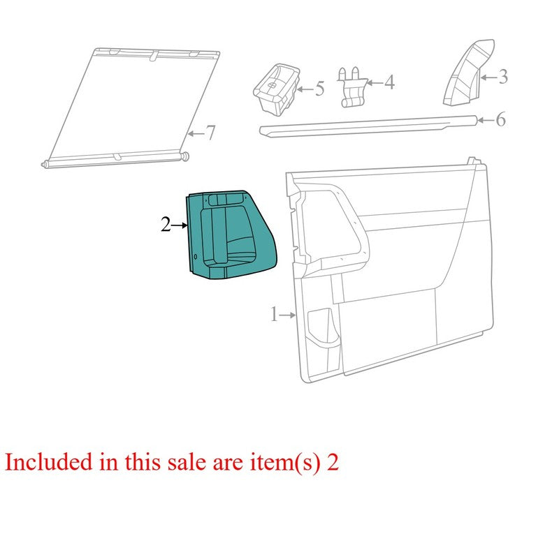 1QT10DX9AA 2015-2018 Dodge Grand Caravan Right Rear Interior Door Handle Trim 1QT10DX9AA