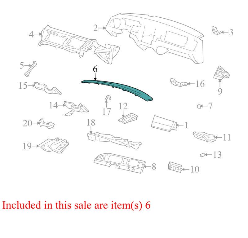 3W1Z54044E82AAA 2003-2011 Lincoln Town Car Defroster Trim Panel Used 3W1Z54044E82AAA OEM