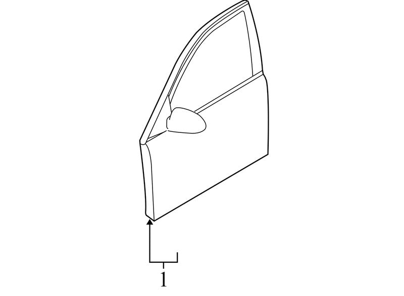 760031D010 2007-2012 Kia Rondo Passenger FR Exterior Door Assembly Used OEM 760031D010