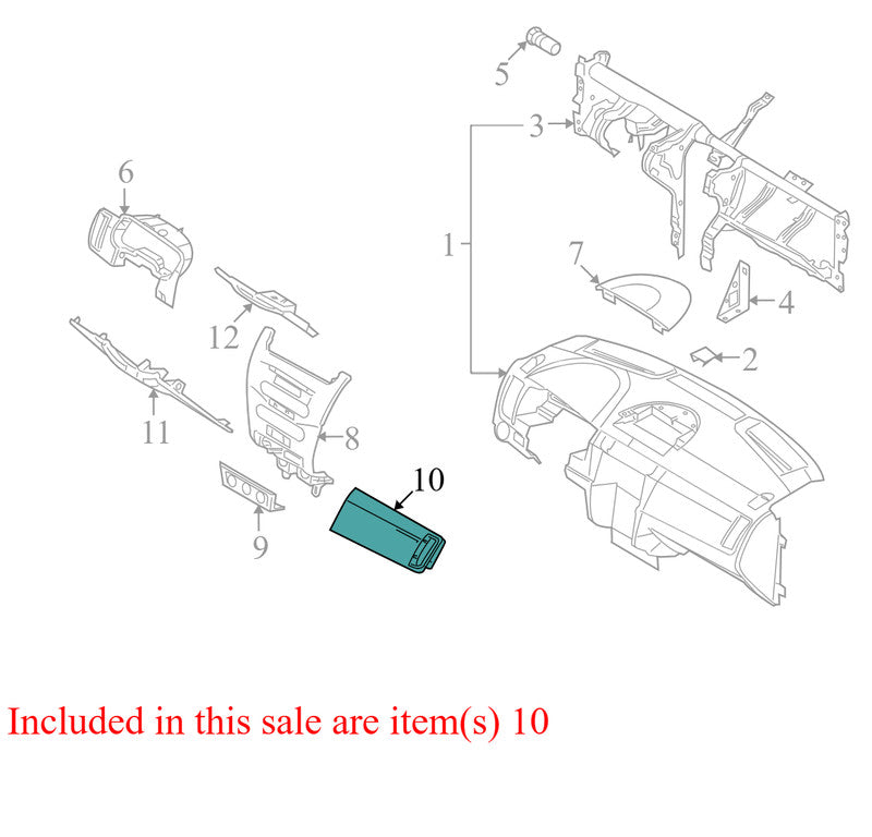 8S4Z5404338CB 2008-2011 Ford Focus Instrument Panel Trim Cover Used 8S4Z5404338CB OEM