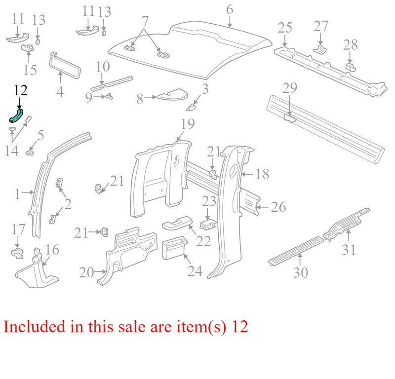 15023778 1995-1999 Chevrolet K1500 Rear Interior Grab Handle Used OEM 15691031