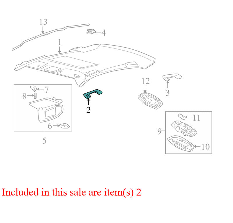 6E5Z5431407AAB 2007-2009 Ford Fusion Driver FL Interior Grab Bar Used 6E5Z5431407AAB OEM
