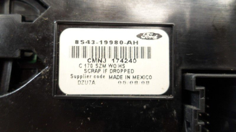 AS4Z19980D 08-11 Ford Focus HVAC Temperature Control Panel W/O Heated Seats AS4Z19980D OEM