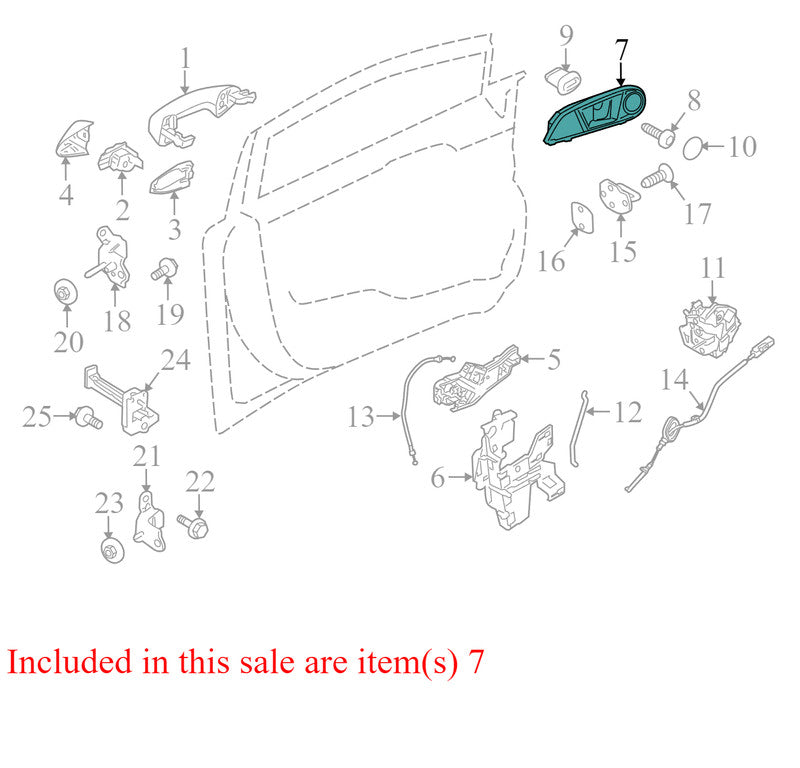 AE8Z5422600FA 2011-2019 Ford Fiesta Interior Front Right Door Handle AE83A22600 Used OEM