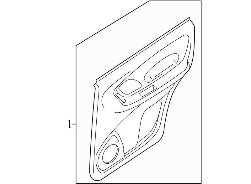 9L8Z7827406DA 2008-2012 Ford Escape Passenger Rear RR Interior Door Panel Used OEM