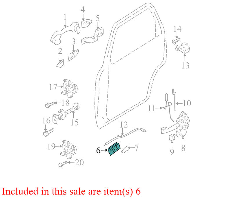 0690BPH 2008-2012 Ford Escape Passenger RR Interior Door Handle Used 8L8Z7822600AD