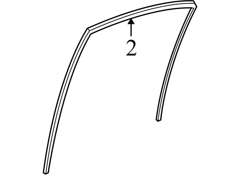 72735SNAA11 2006-2011 Honda Civic Passenger Rear RR Window Seal Used OEM 72735SNAA11