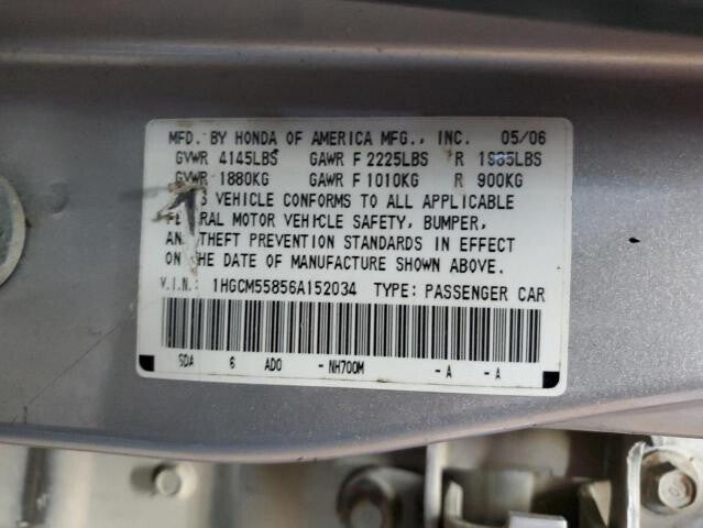 83750SDAA12057 2002-2008 Honda Accord Driver Rear RL Interior Door Panel Used OEM 83700S84A02ZA