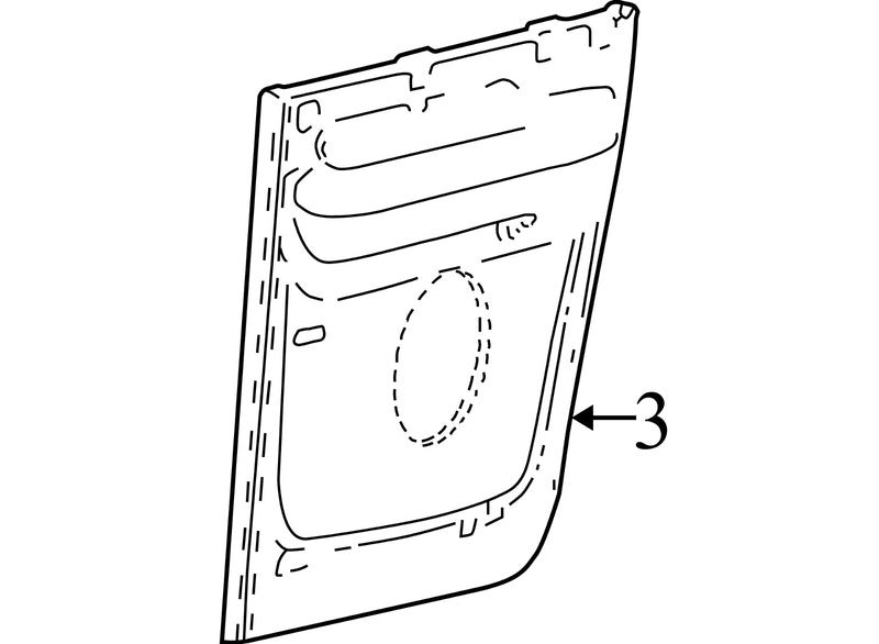 YL3Z1827407BAD 1999-2003 Ford F-150 Driver Rear RL Interior Door Panel Used OEM YL341827407