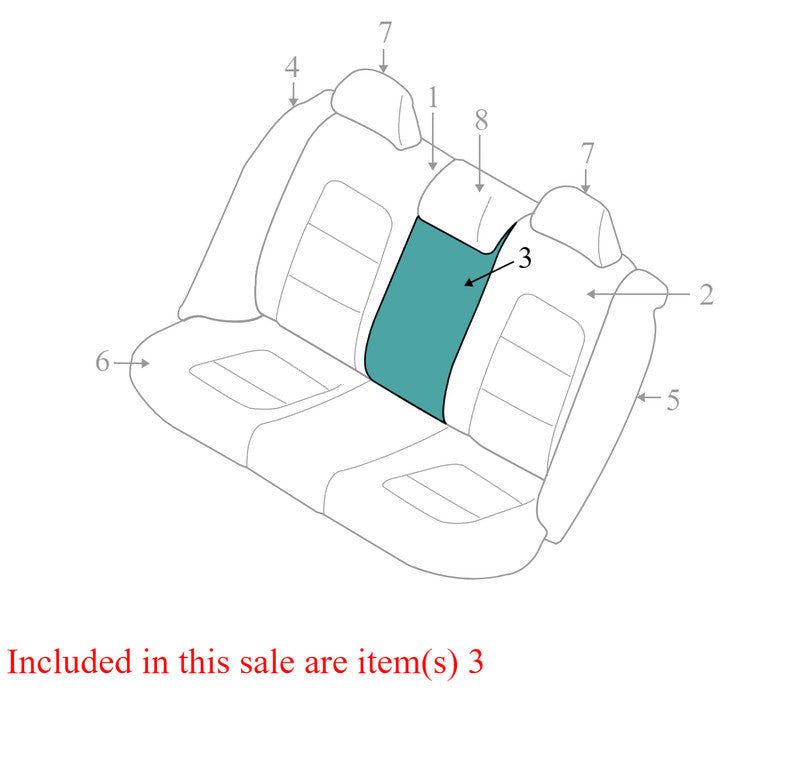 39807001 2010-2016 Volvo XC70 Rear 2nd Row Middle Seat Back Cushion Used OEM 39807001