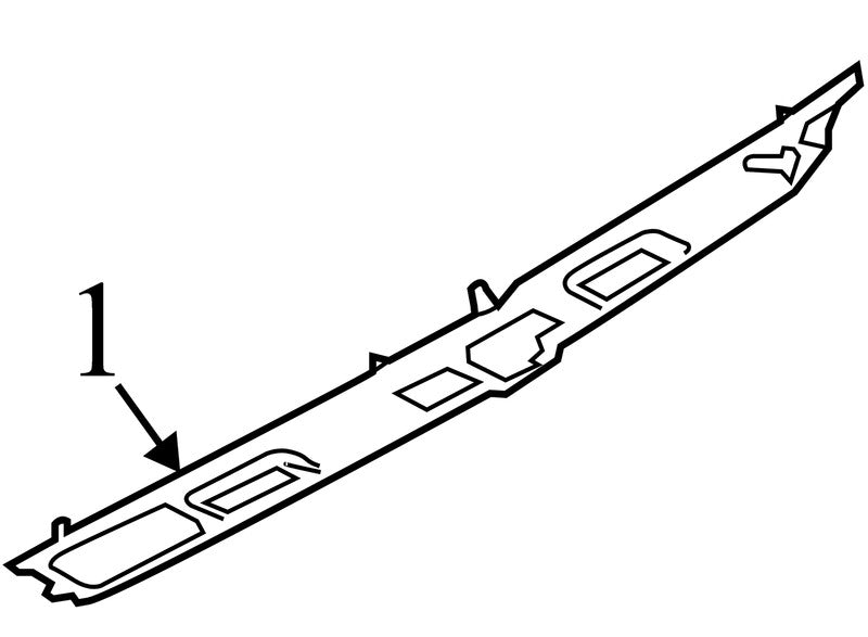 D2BZ5443400AA 2014-2019 Ford Fiesta Deck Lid Molding Trim D5BBF43404 Used OEM